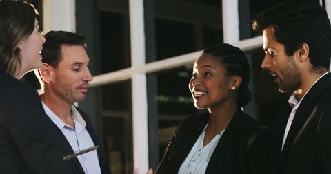 Diverse Professionals Networking and Sharing Ideas