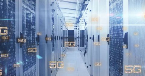 5G Technology in Data Processing Center - Download Free Stock Images Pikwizard.com