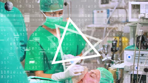 Digital Overlay of Surgeons in Operating Room with Data Graphics
