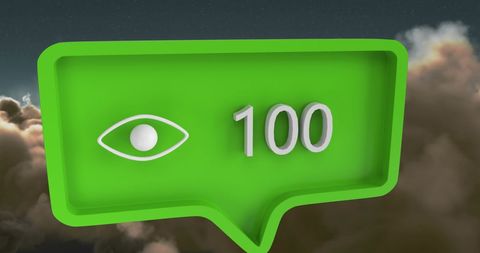 Social Media Engagement Concept with Eye Icon