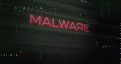 Malware Alert with Digital Data Code Display - Download Free Stock Images Pikwizard.com