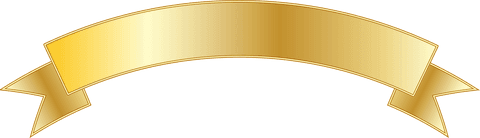 Elegant gold banner with copy space on transparent background
