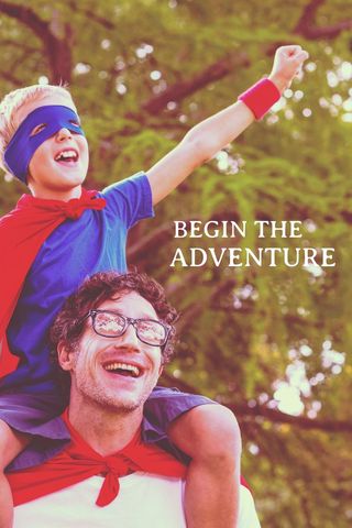 Child in superhero costume joyfully riding on adult shoulders outdoors