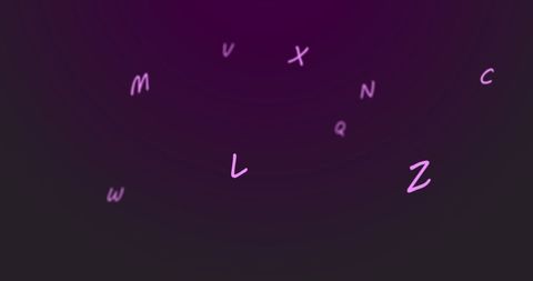 Floating Alphabet Letters on Purple Background - Download Free Stock Images Pikwizard.com