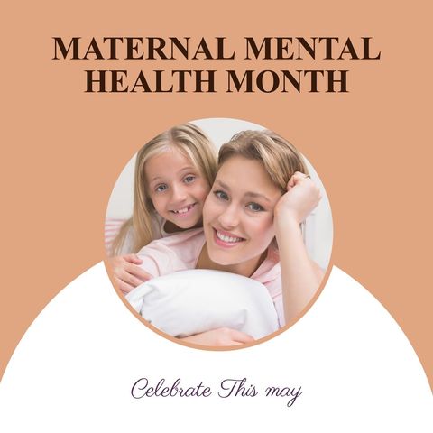 Celebrating Maternal Mental Health Month with Mother Daughter Smiles - Download Free Stock Templates Pikwizard.com