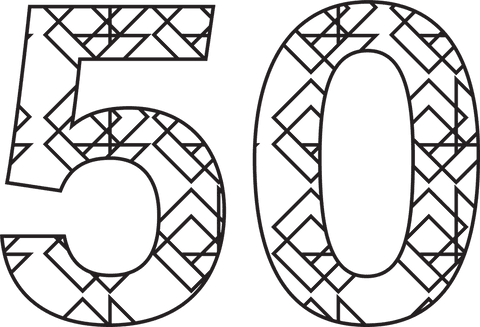 Stylized Ornate 50 Number Illustration on Transparent Background - Download Free Stock Videos Pikwizard.com
