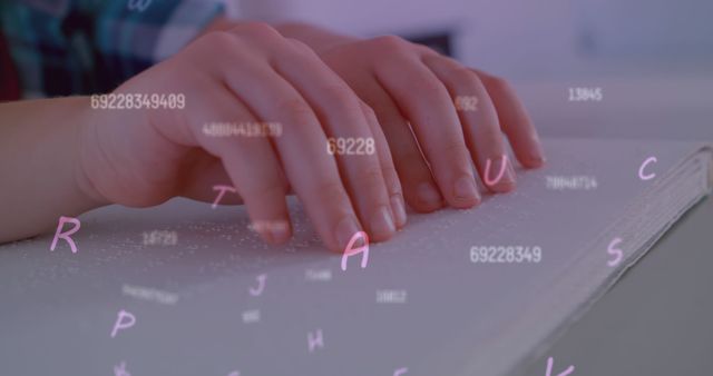 Close-up of Hands Reading Braille Book for Visually Impaired Education - Download Free Stock Images Pikwizard.com