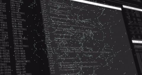 Digital Network Overlay on Data Processing Code Screen - Download Free Stock Images Pikwizard.com