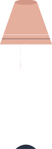 Minimalist lamp illustration on transparent background for elegant design enthusiasts