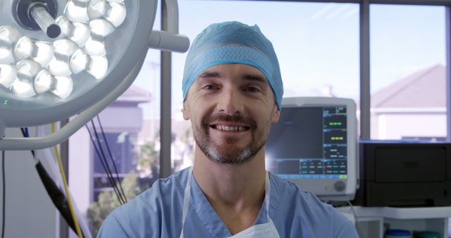 Happy Male Surgeon in Operating Room - Download Free Stock Images Pikwizard.com