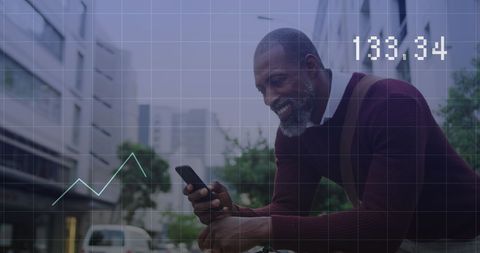Finance Enthusiast Analyzing Data on Smartphone Outdoors - Download Free Stock Images Pikwizard.com
