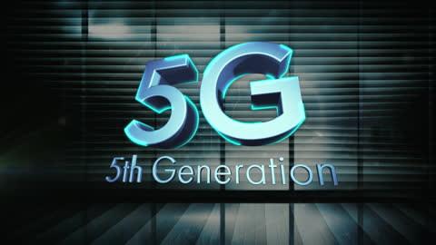 Animated 5G Technology Concept with Global Connections