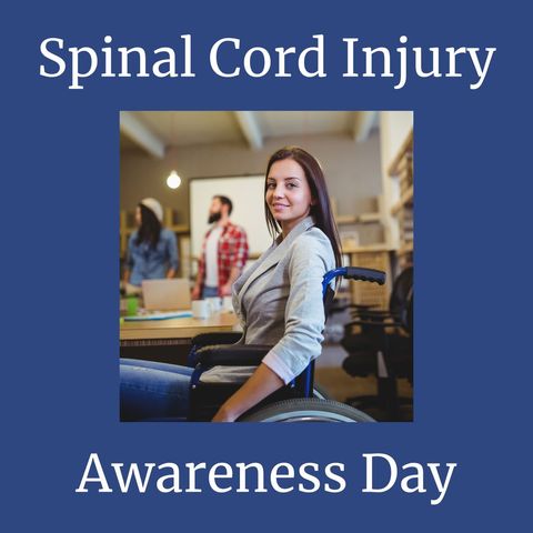 woman in wheelchair promoting spinal cord injury awareness - Download Free Stock Templates Pikwizard.com