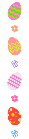 Pastel Easter Eggs and Flowers Vertical Editable Graphic Transparent - Download Free Stock Videos Pikwizard.com