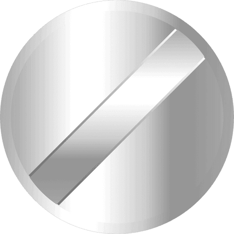 floating silver disc with diagonal band on transparent background - Download Free Stock Videos Pikwizard.com
