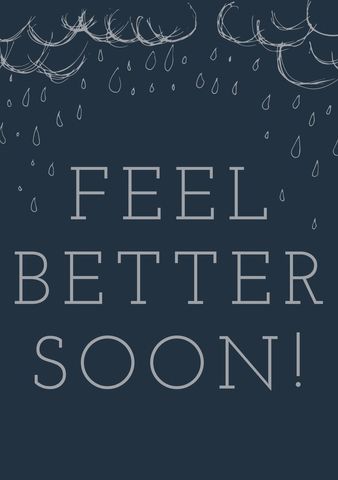 Feel Better Soon with Rainy Motif - Download Free Stock Templates Pikwizard.com