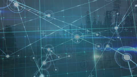 Abstract Digital Network and Connectivity Overlay