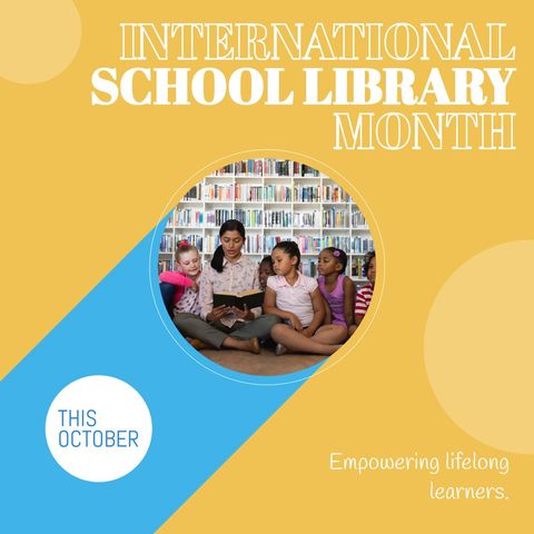 celebrating international school library month in october - Download Free Stock Templates Pikwizard.com
