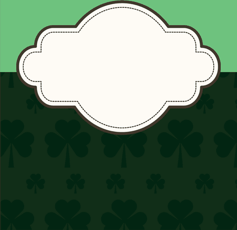 transparent white badge on green background with shamrock pattern - Download Free Stock Videos Pikwizard.com