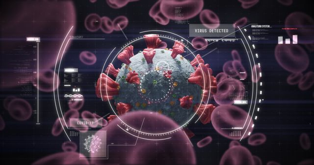 Digital Analysis of Coronavirus through Virtual Sci-Fi Interface - Download Free Stock Images Pikwizard.com