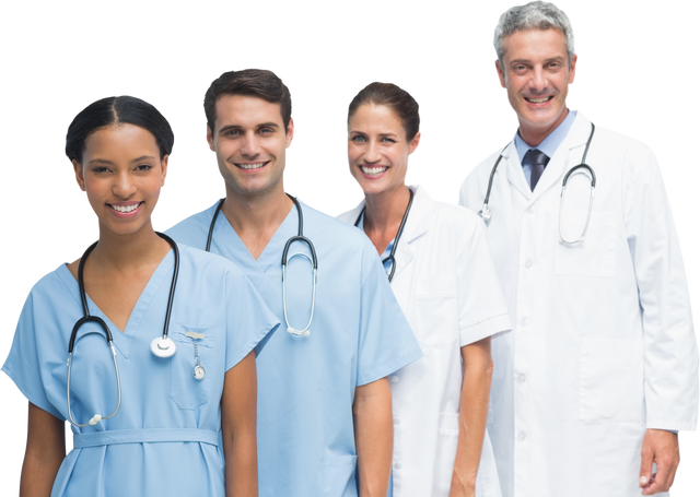 Confident Transparent Medical Team Professionals Standing in Line - Download Free Stock Videos Pikwizard.com