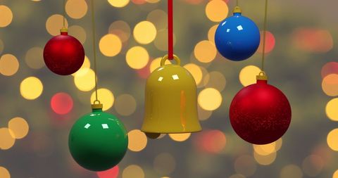 Colorful Christmas Ornaments with Holiday Lighting - Download Free Stock Images Pikwizard.com