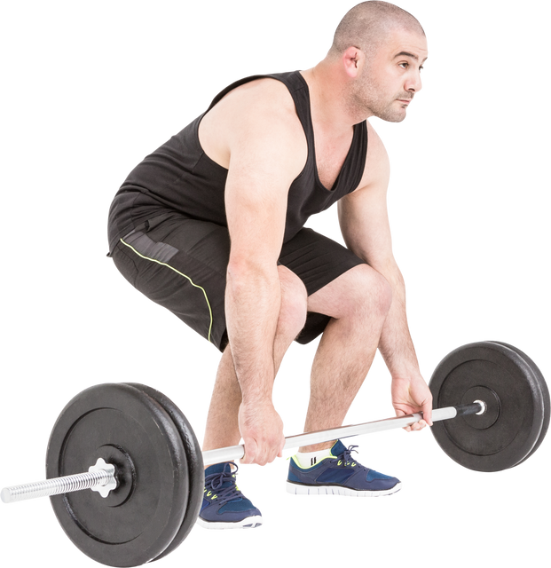 Bodybuilder Lifting Barbell with Intensity on Transparent Background - Download Free Stock Videos Pikwizard.com