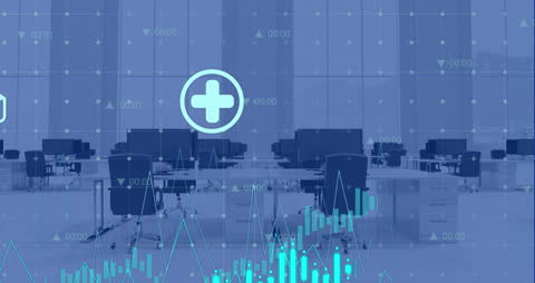 Digital Interface and Data Concepts in Modern Office Space