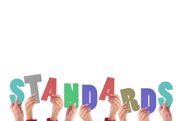 Hands Holding Word Standards on Transparent Background - Download Free Stock Videos Pikwizard.com