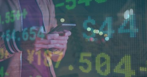 Businessman Analyzing Global Stock Market on Smartphone - Download Free Stock Images Pikwizard.com