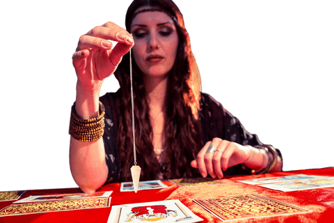 Transparent Background: Fortune Teller Using Pendulum for Divination - Download Free Stock Videos Pikwizard.com