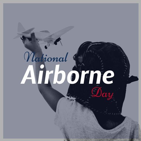 child imagining flight on national airborne day - Download Free Stock Templates Pikwizard.com