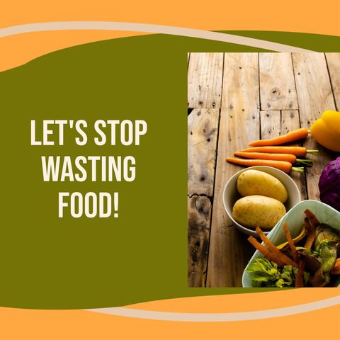 food waste awareness with vegan ingredients and recycling - Download Free Stock Templates Pikwizard.com