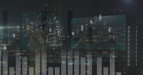 Global Business Technology Data Analytics Over Cityscape - Download Free Stock Images Pikwizard.com