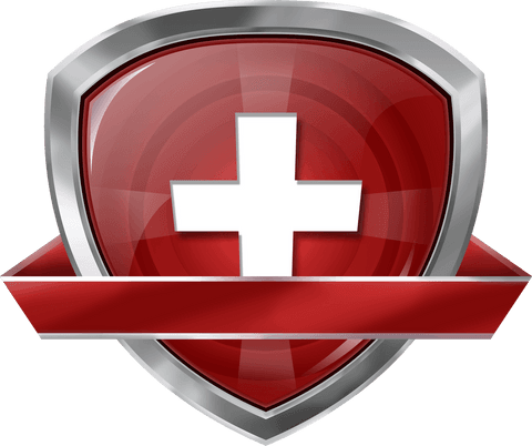 transparent red shield with white cross symbol - Download Free Stock Videos Pikwizard.com