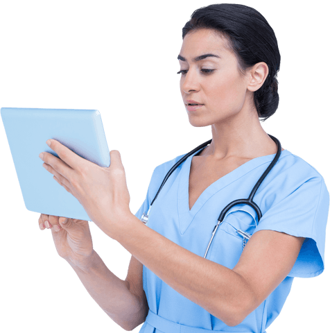 Transparent Nurse Collaborating Through Digital Tablet Interaction - Download Free Stock Videos Pikwizard.com