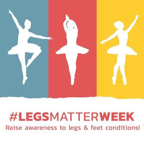legs matter week ballet silhouettes on colorful background - Download Free Stock Templates Pikwizard.com