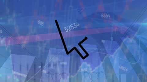Clickable Cursor Over Background of Digital Data Charts and Figures