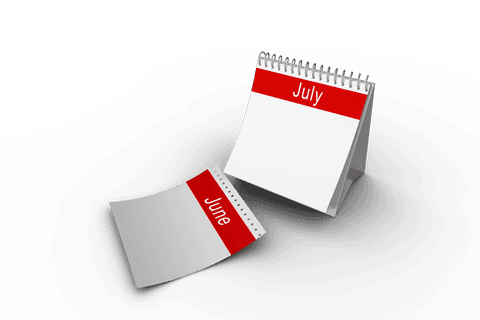 Transparent Calendar with Red and White Design Showing July - Download Free Stock Videos Pikwizard.com