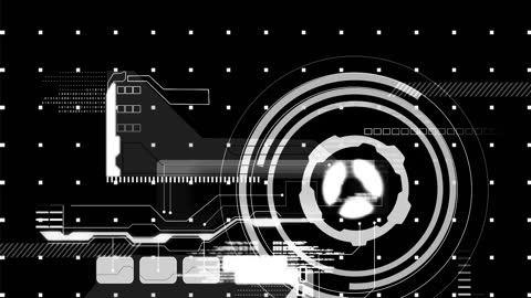 Futuristic Digital Interface with Data Process Marks on Dark Background