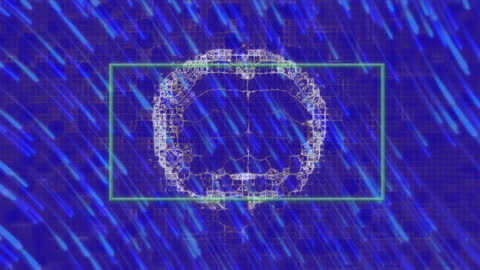 Animated Digital Brain with Intricate Network Patterns