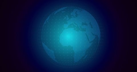 Digital Blue Globe with Binary Code on Dark Background - Download Free Stock Images Pikwizard.com
