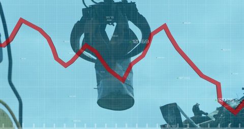 Crane Lifting in Junkyard with Downward Finance Graph