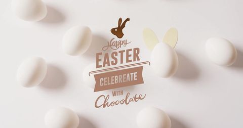 Easter Celebration Message with White Eggs Background - Download Free Stock Images Pikwizard.com