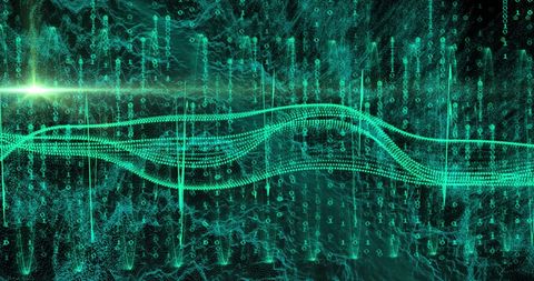 abstract digital data visualization with binary code stream - Download Free Stock Images Pikwizard.com