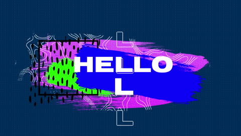 Colorful Abstract Hello Greeting Interface