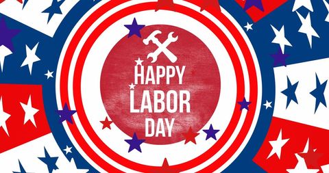 Happy Labor Day Celebration Design with USA Flag Inspiration