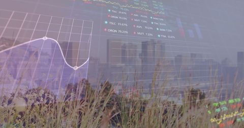 Digital Financial Graph Over Urban Skyline Illustrating Market Trends - Download Free Stock Images Pikwizard.com