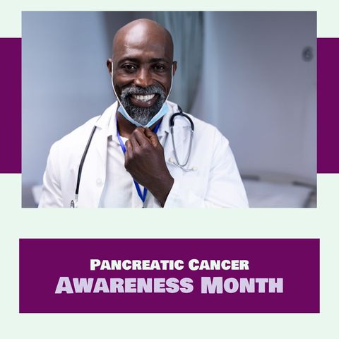 Doctor Supporting Pancreatic Cancer Awareness Month Campaign