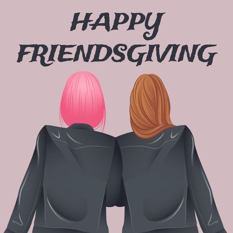 friendsgiving celebration template with two friends - Download Free Stock Templates Pikwizard.com